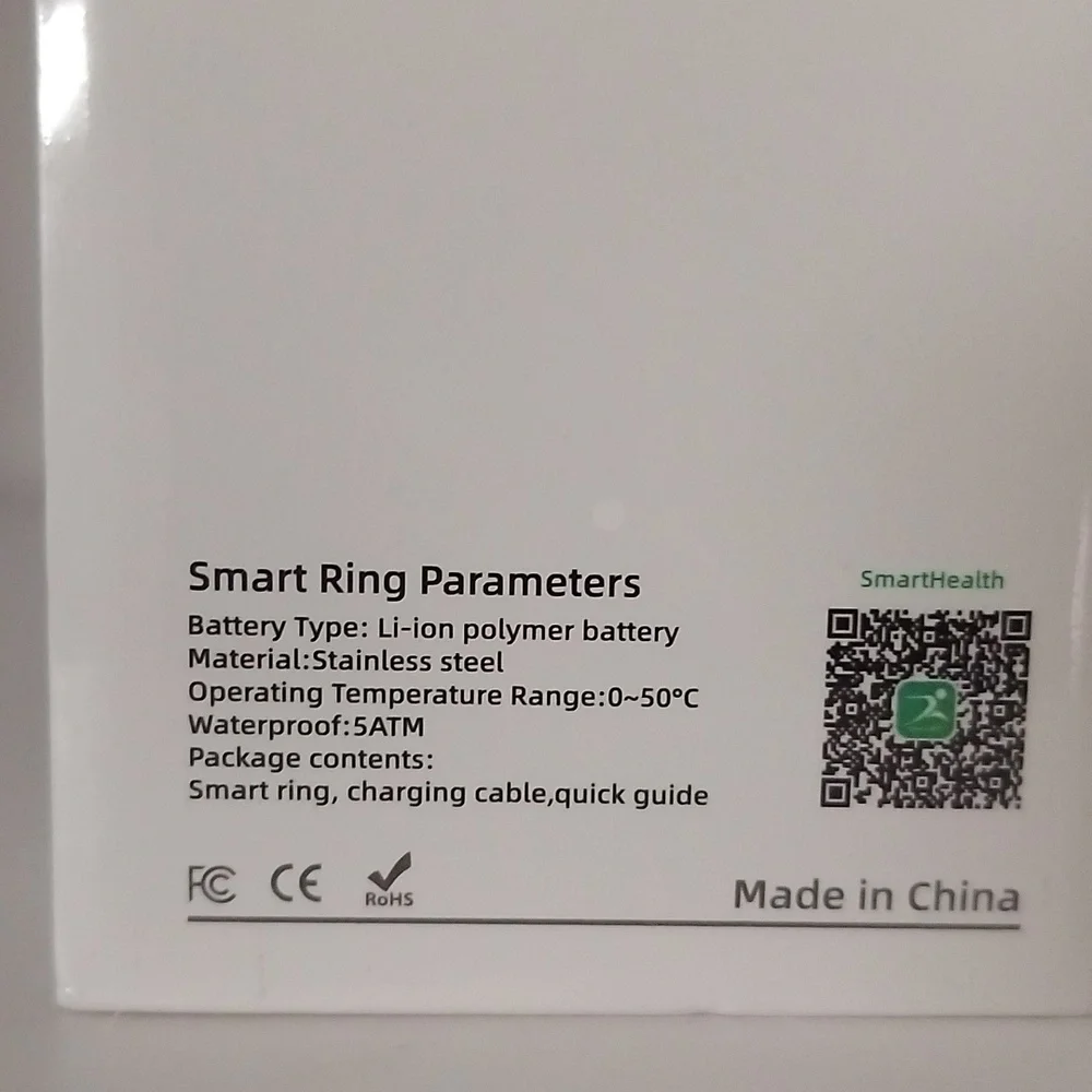 Smart Ring 5ATM Wearable Device Fitness Tracker Sports Health Men's Size 13